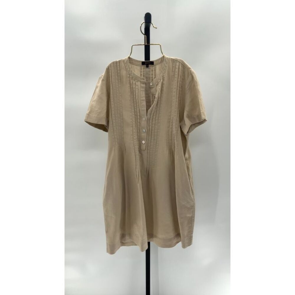 Quince Women's 100% European Linen Short Sleeve Shirt Driftwood Sleeved Top S